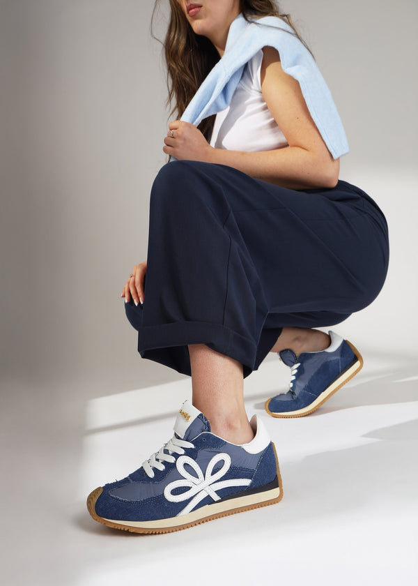 Movie Denim & Nylon Runner Trainers