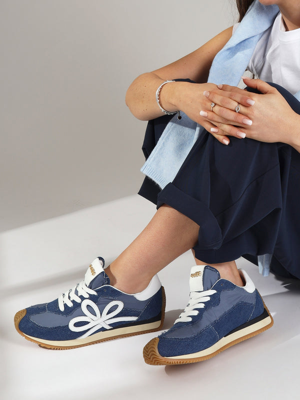 Movie Denim & Nylon Runner Trainers