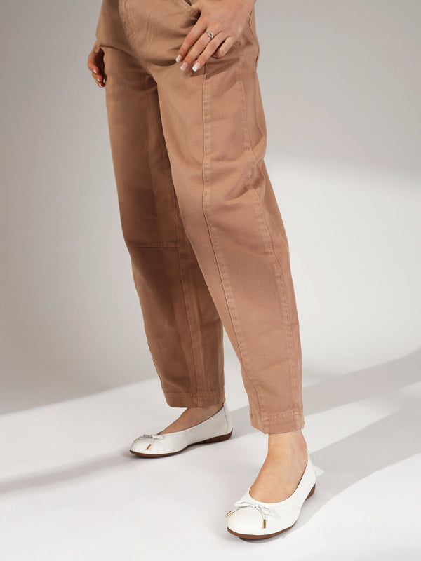 Gambi White Tumbled Leather Ballet Pumps