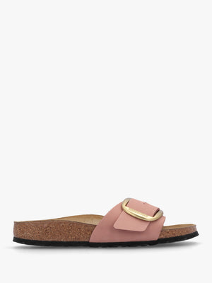 Madrid Big Buckle Old Rose Nubuck Leather Mules