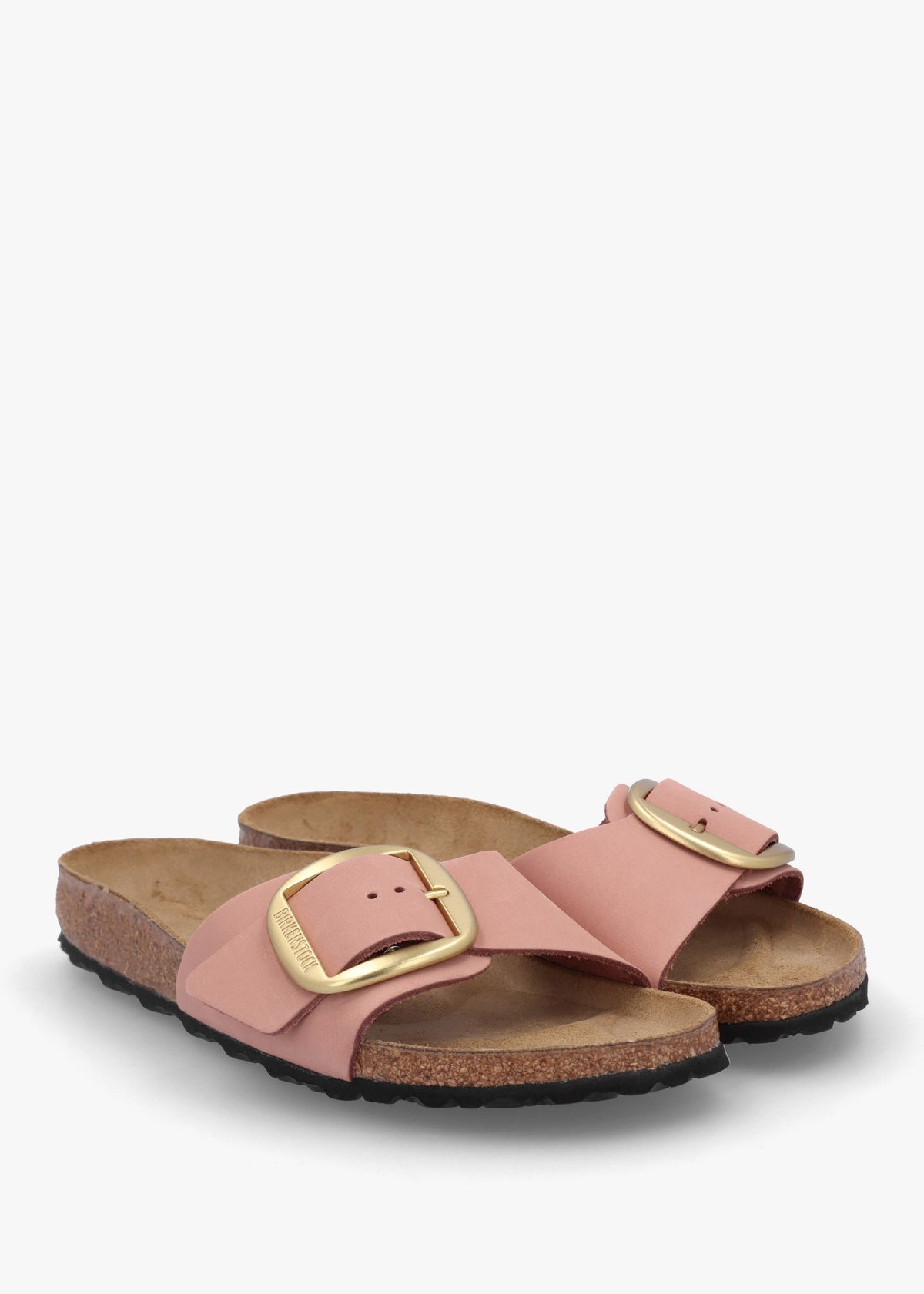 Madrid Big Buckle Old Rose Nubuck Leather Mules