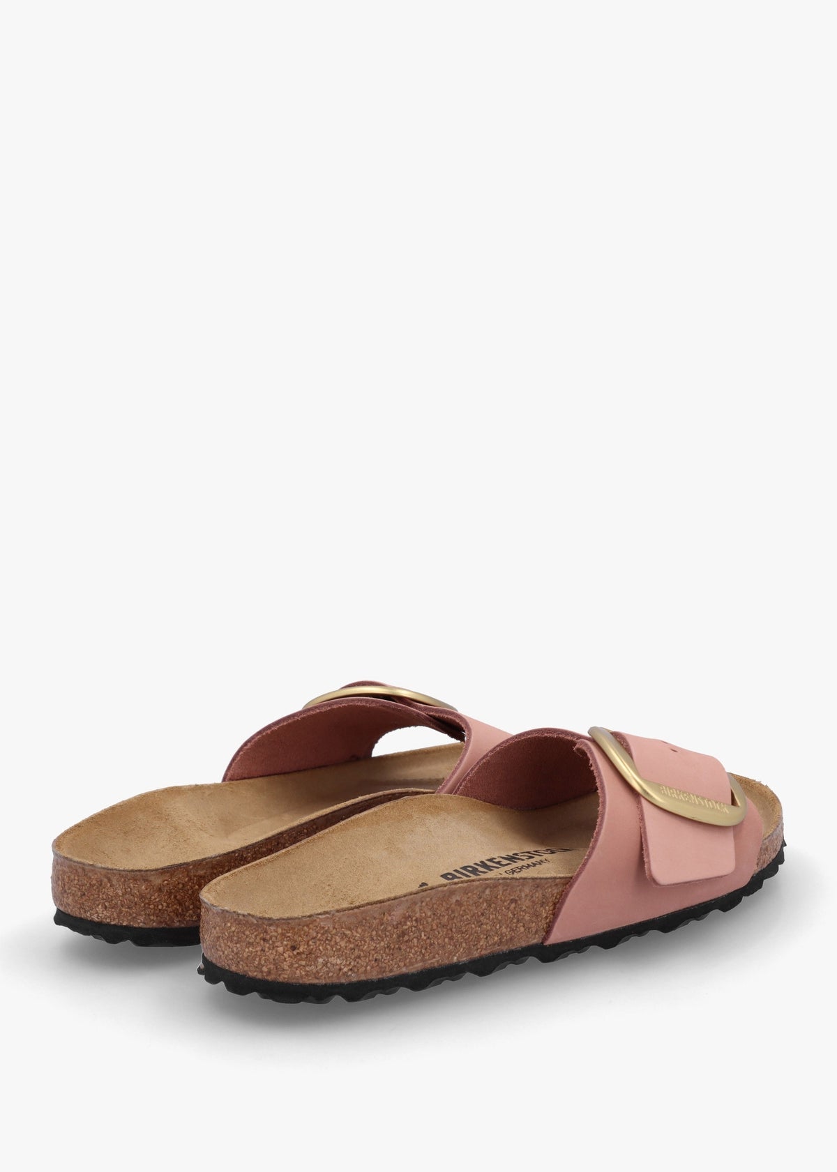 Madrid Big Buckle Old Rose Nubuck Leather Mules