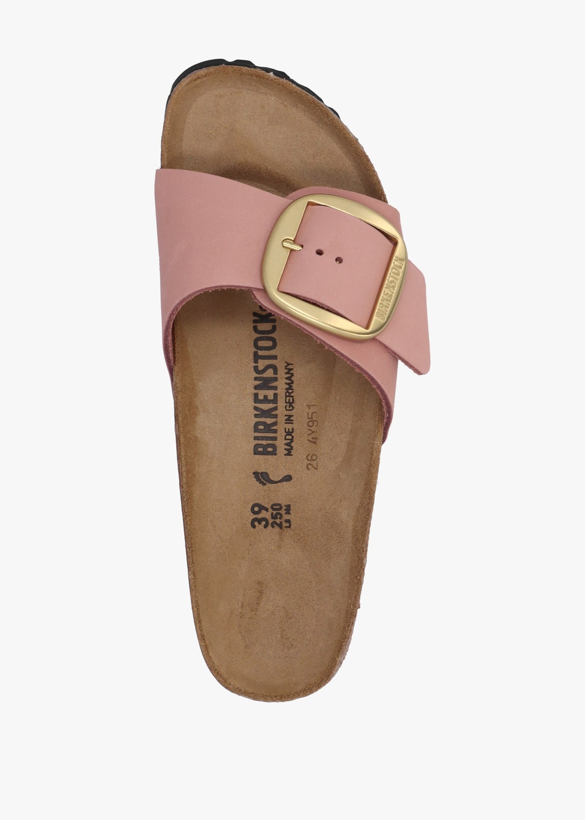 Madrid Big Buckle Old Rose Nubuck Leather Mules