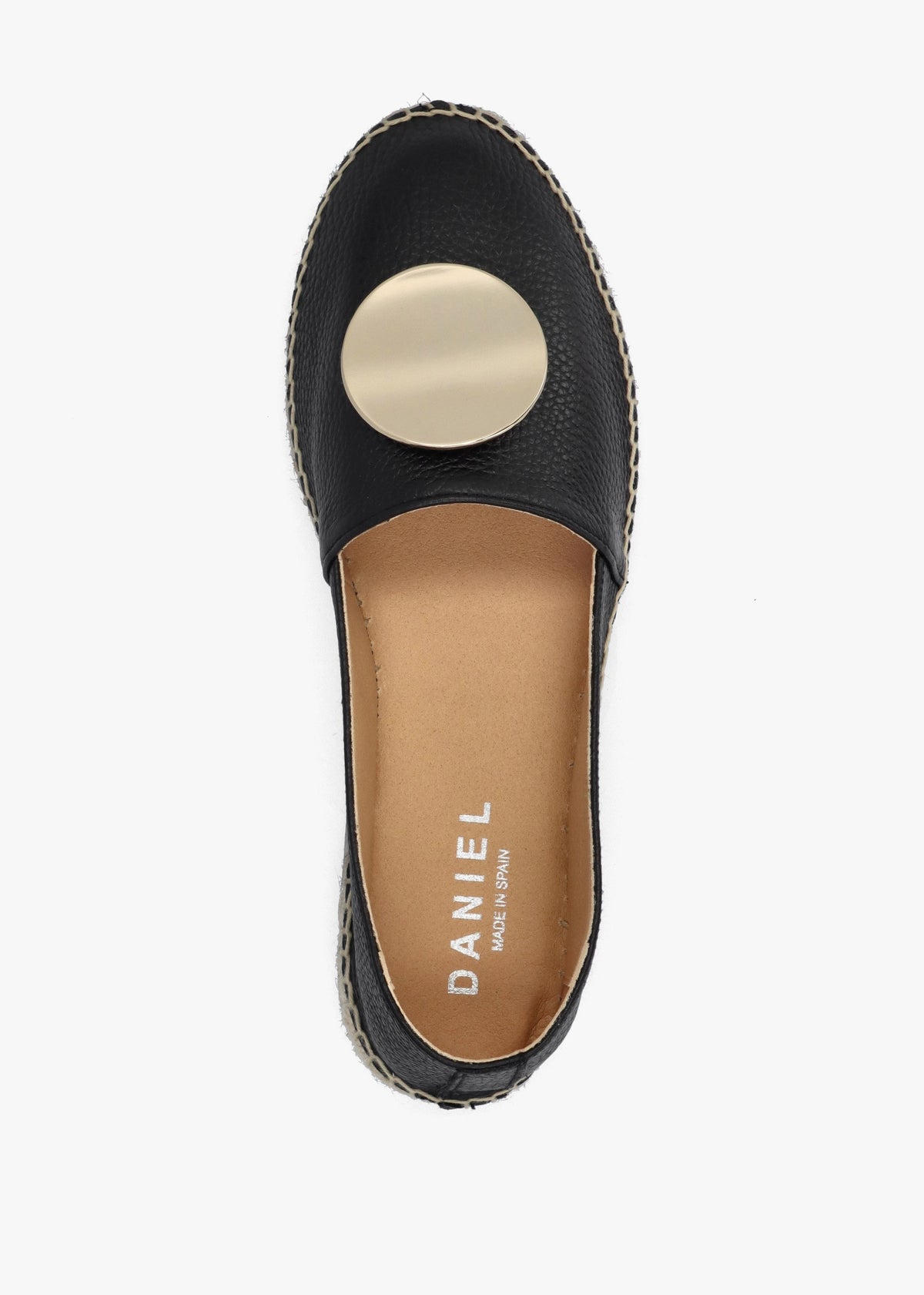 Jessie Black Leather Espadrilles