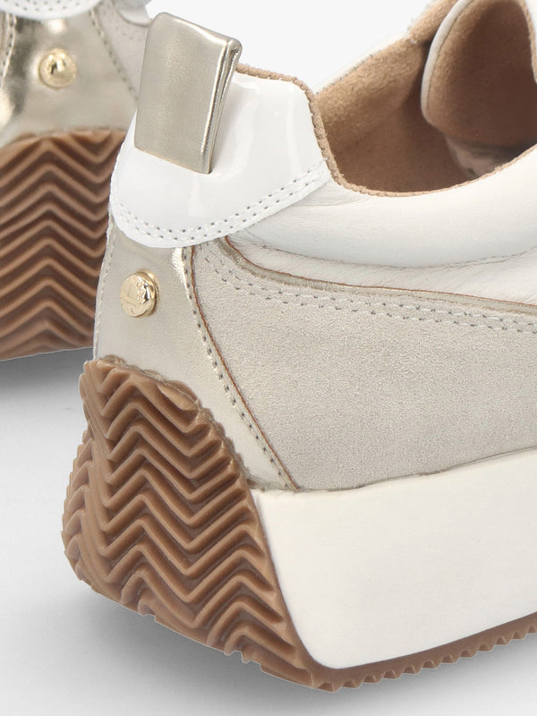 Delphinea White Leather & Suede Trainers