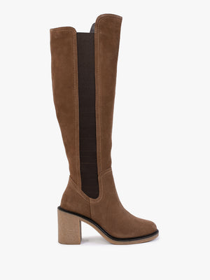 Seety Tan Suede Knee Boots