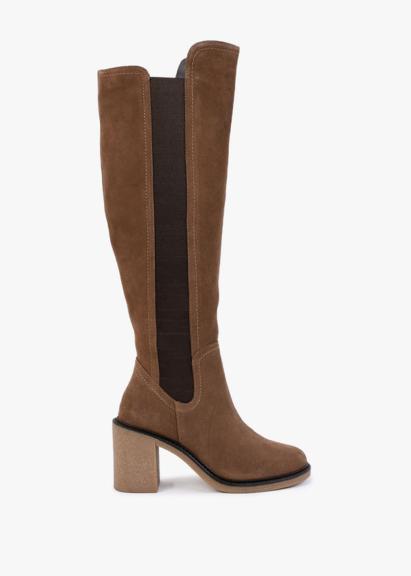 Seety Tan Suede Knee Boots