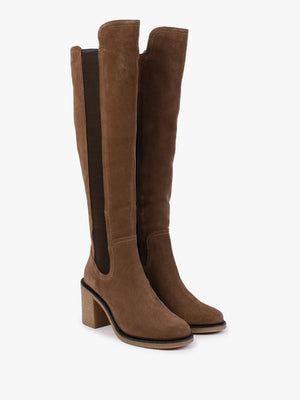 Seety Tan Suede Knee Boots