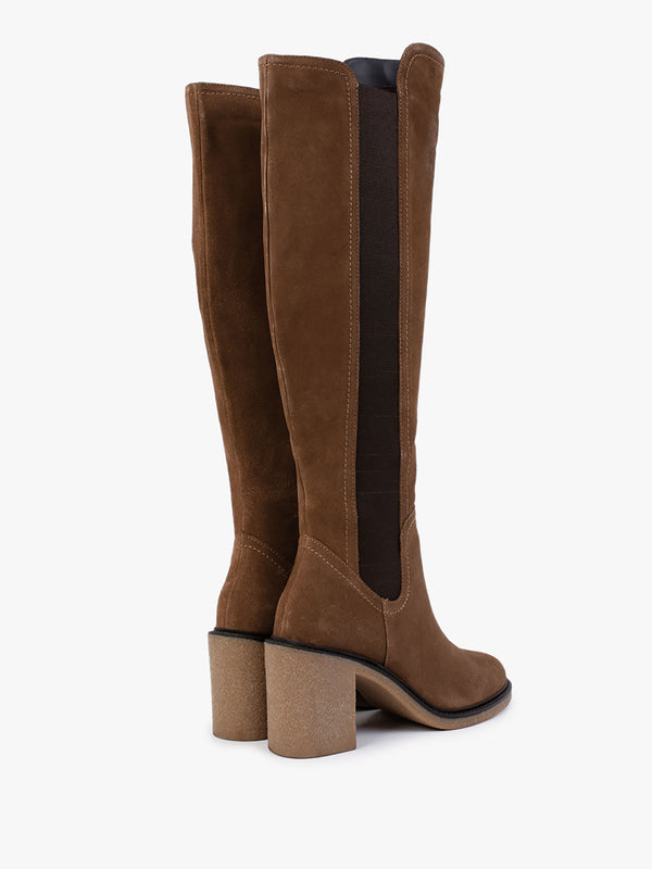 Seety Tan Suede Knee Boots