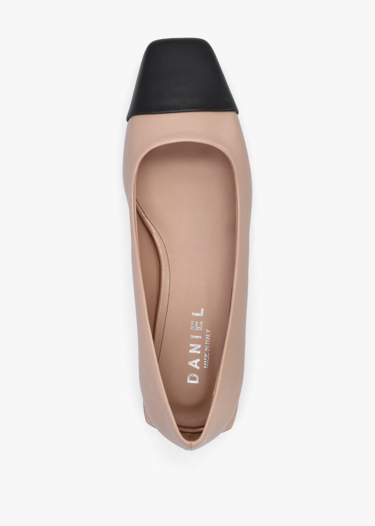 Saria Nude Leather Toe Cap Pumps