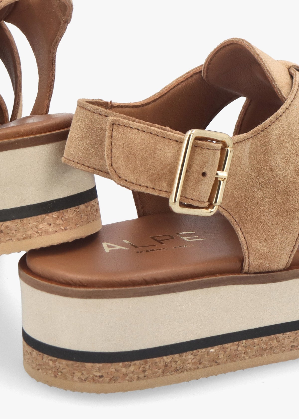 Amsty Tan Suede Slab Sole Fisherman Sandals