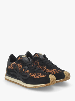 Movie Leopard Suede & Leather Runner Trainers