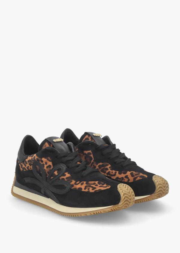 Movie Leopard Suede & Leather Runner Trainers