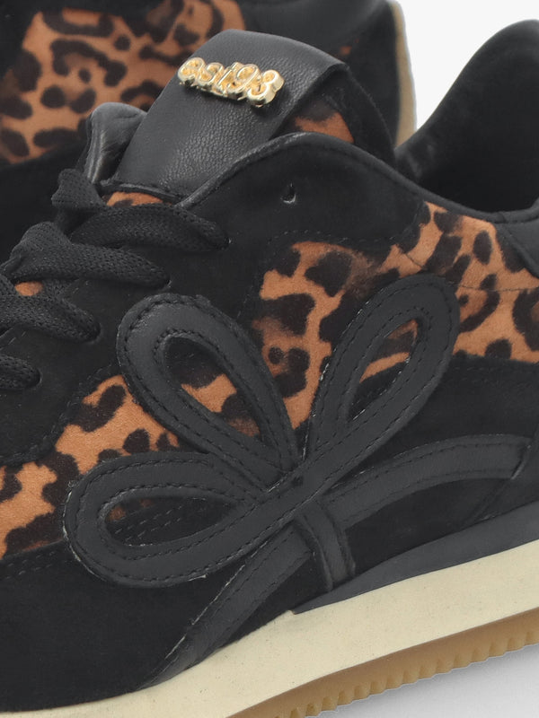 Movie Leopard Suede & Leather Runner Trainers
