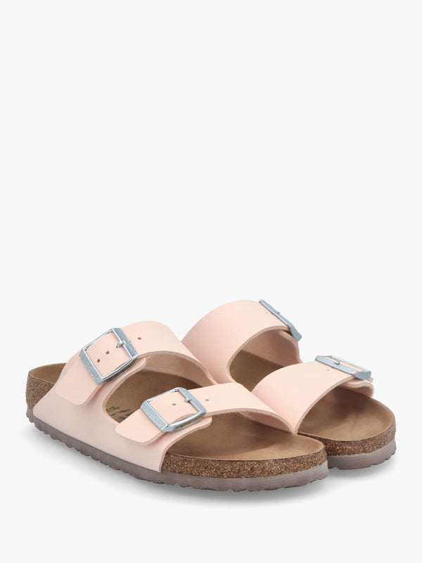 Arizona Vegan Light Rose Birko-Flor Two Bar Mules