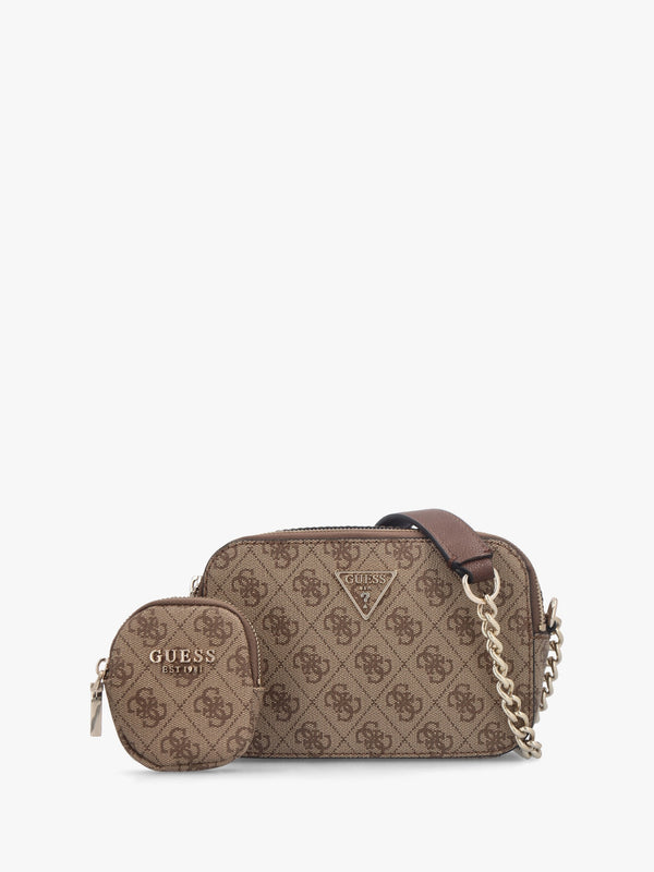 Noelle Latte Logo Cross-Body Bag