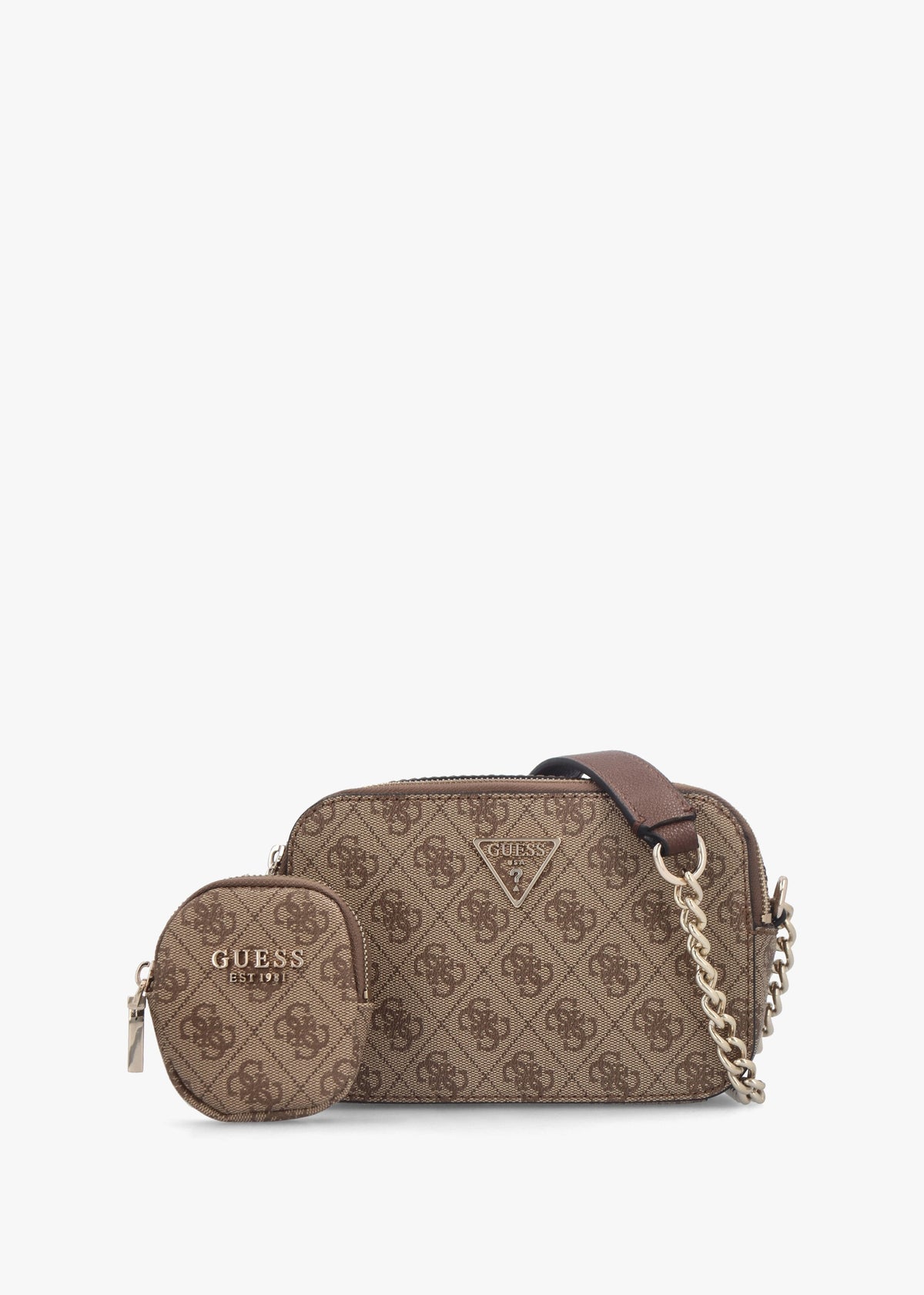 Noelle Latte Logo Cross-Body Bag
