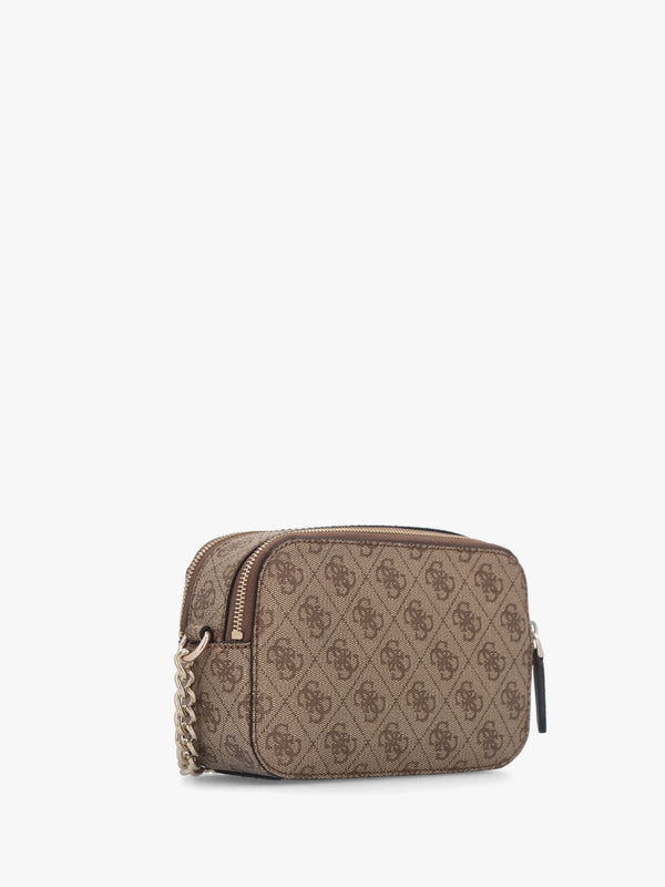 Noelle Latte Logo Cross-Body Bag