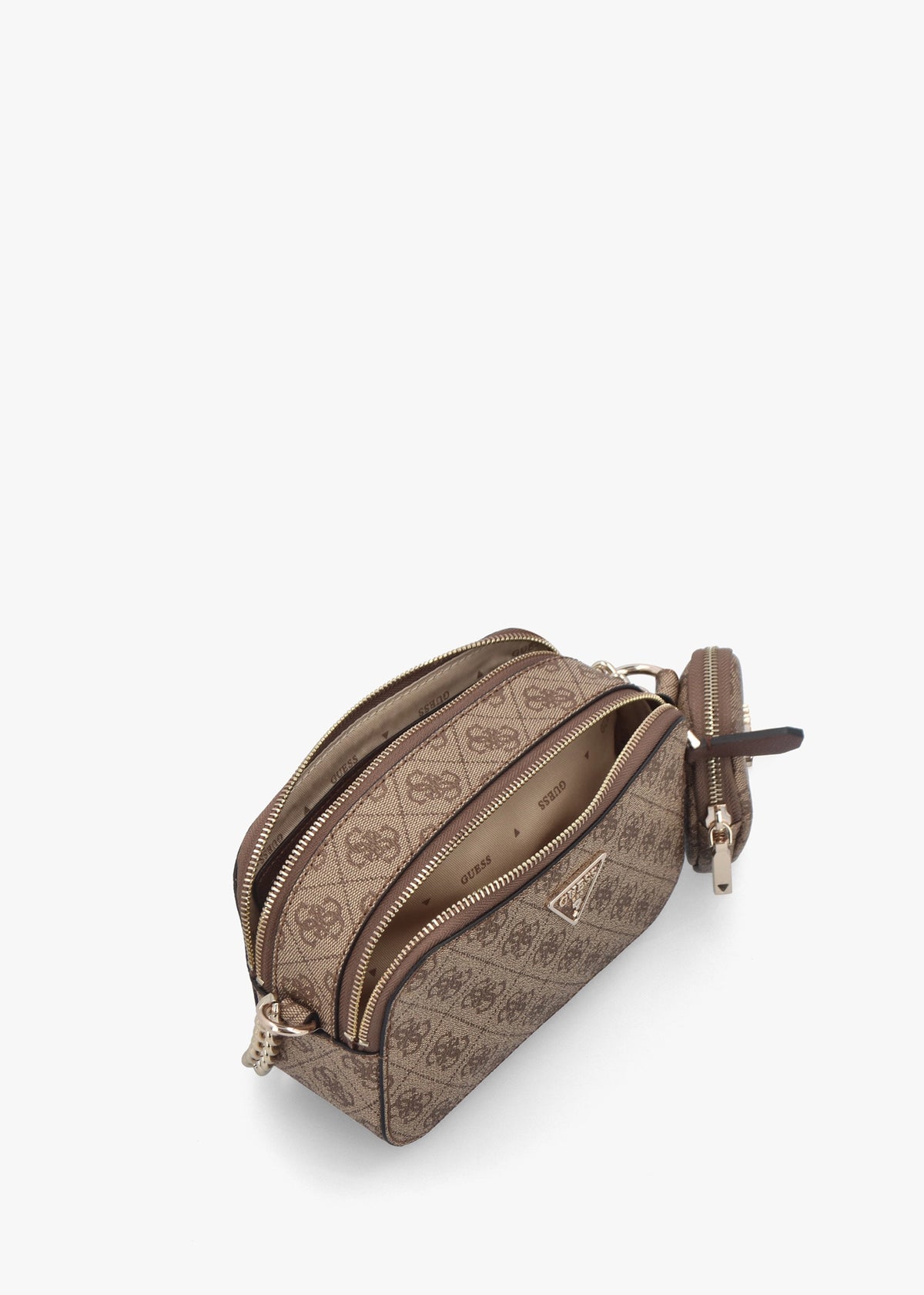 Noelle Latte Logo Cross-Body Bag