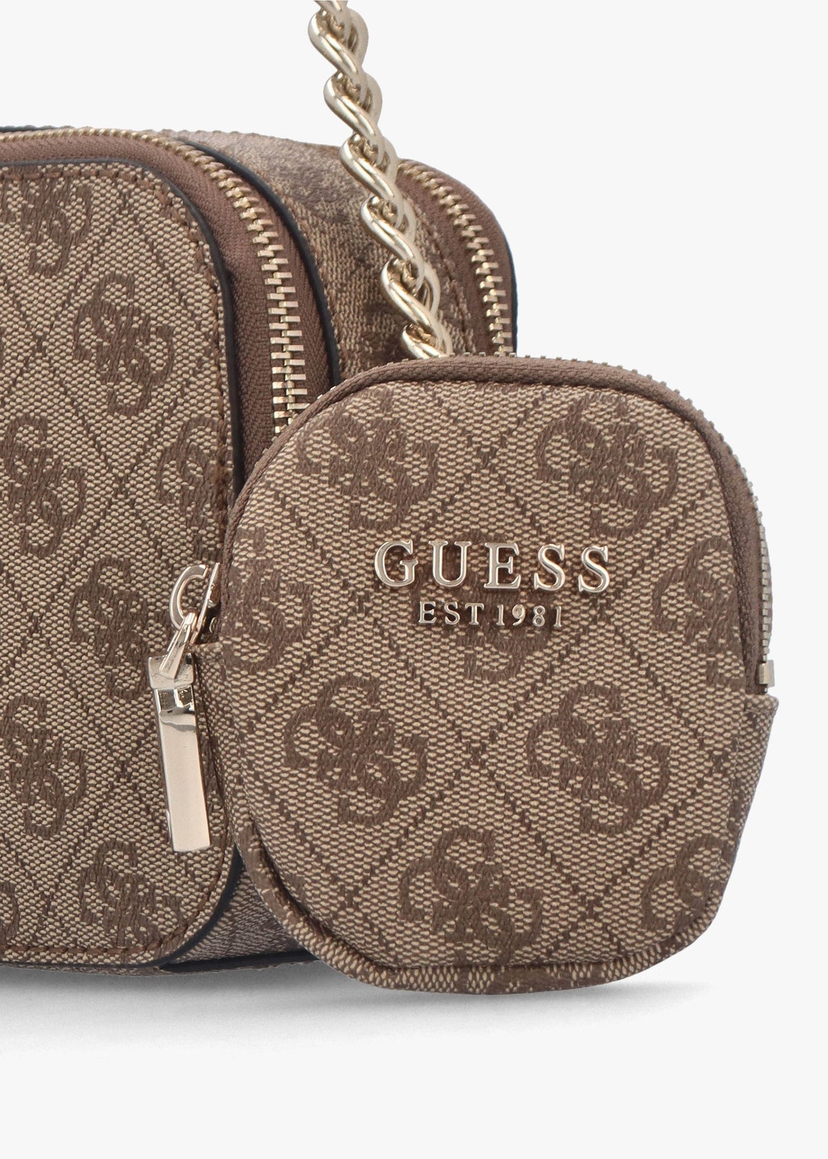 Noelle Latte Logo Cross-Body Bag