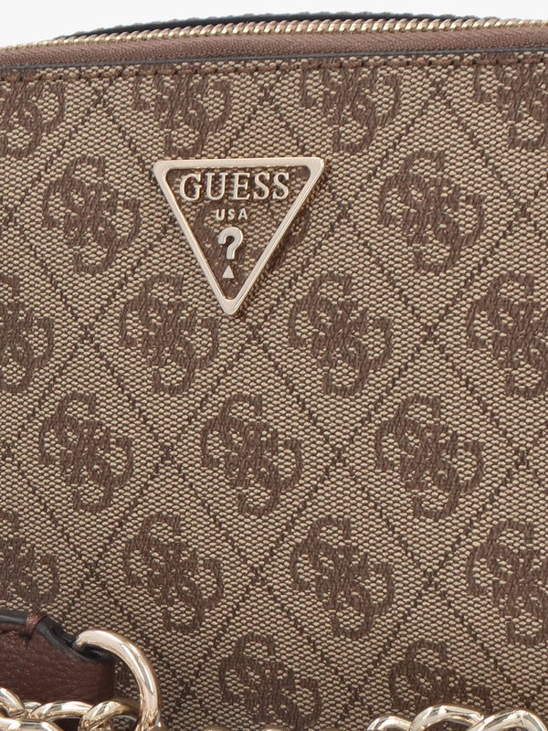 Noelle Latte Logo Cross-Body Bag