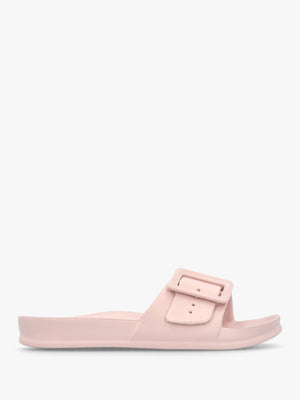 Pink Big Buckle One Bar Mules
