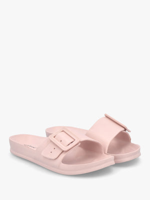Pink Big Buckle One Bar Mules