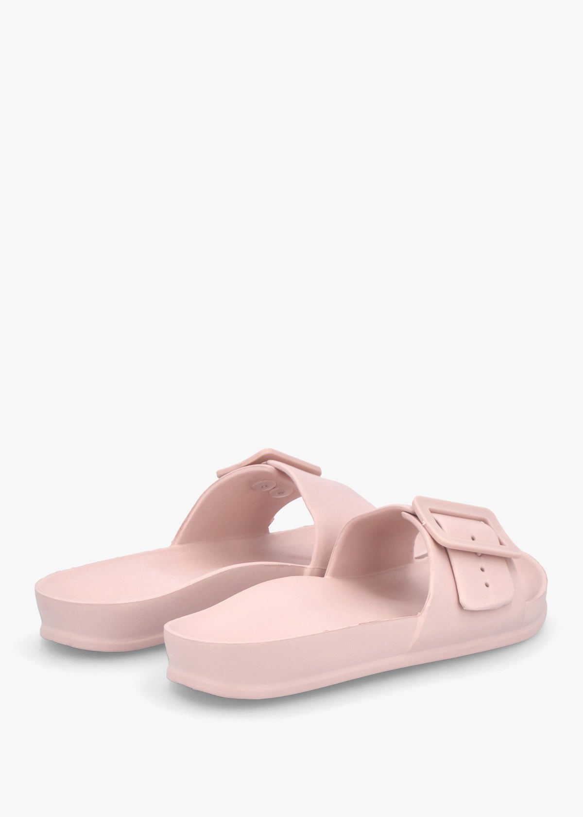 Pink Big Buckle One Bar Mules