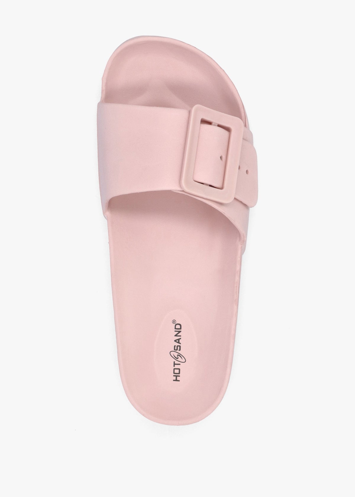 Pink Big Buckle One Bar Mules