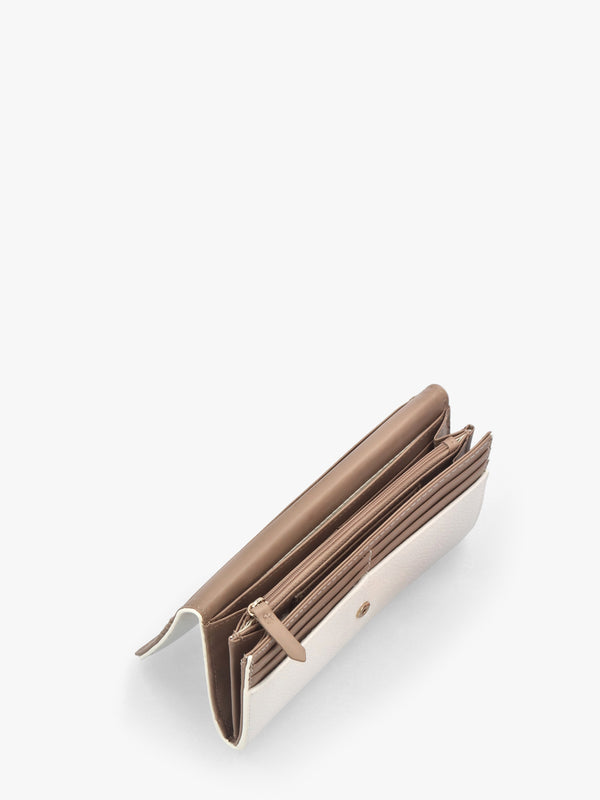 Alexia Bianco Cuoio Trifold Wallet