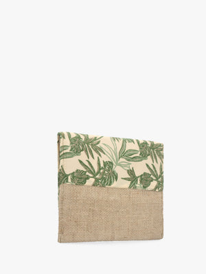 Multicoloured Green Envelope Clutch Bag