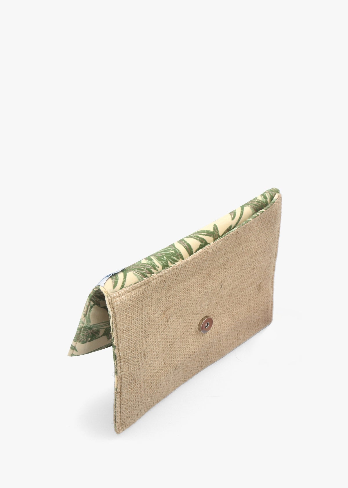 Multicoloured Green Envelope Clutch Bag