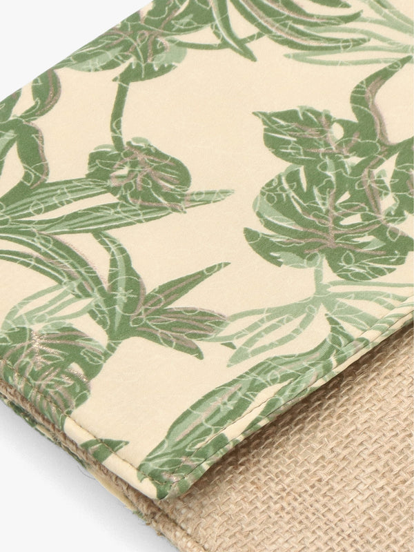 Multicoloured Green Envelope Clutch Bag