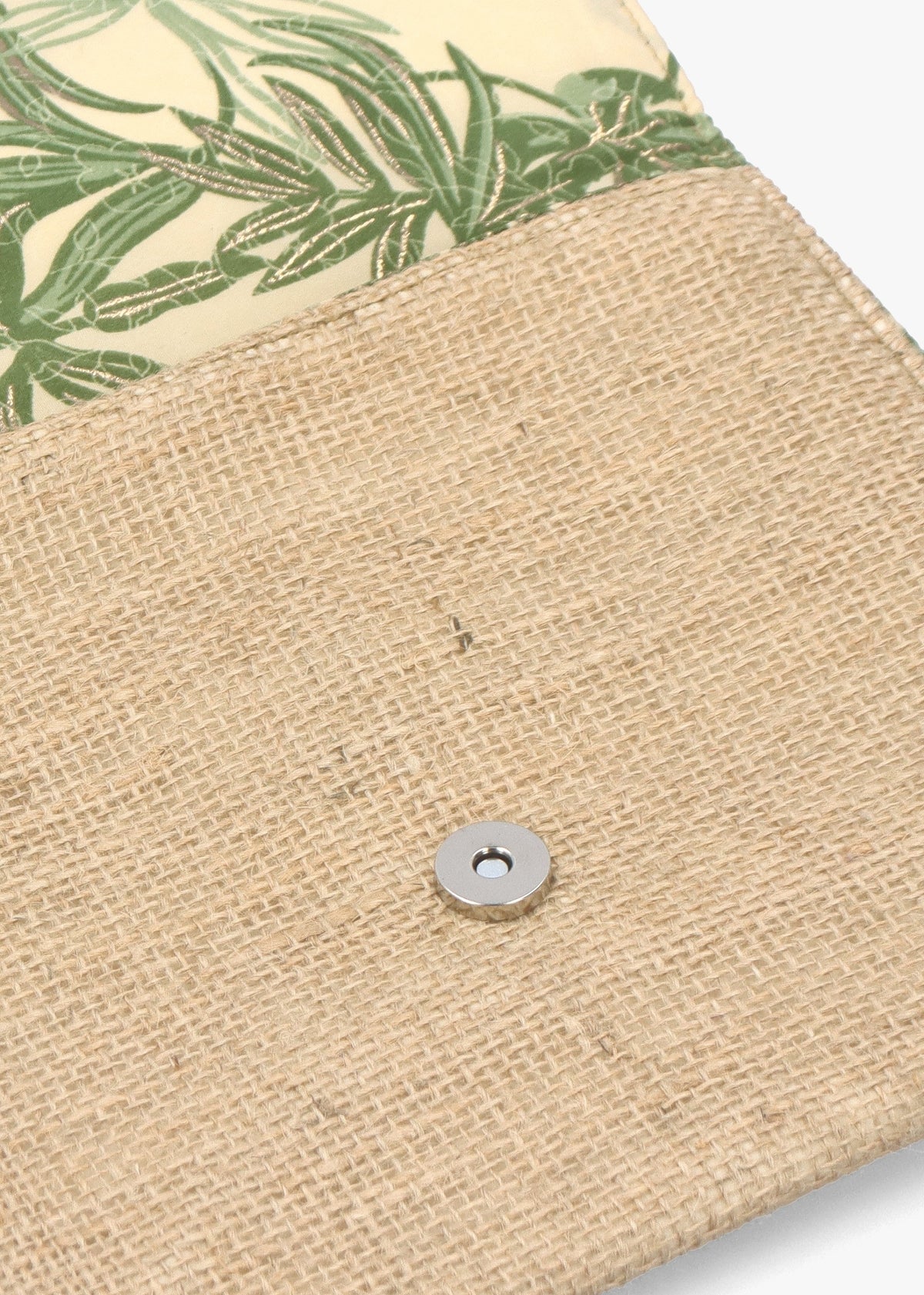 Multicoloured Green Envelope Clutch Bag