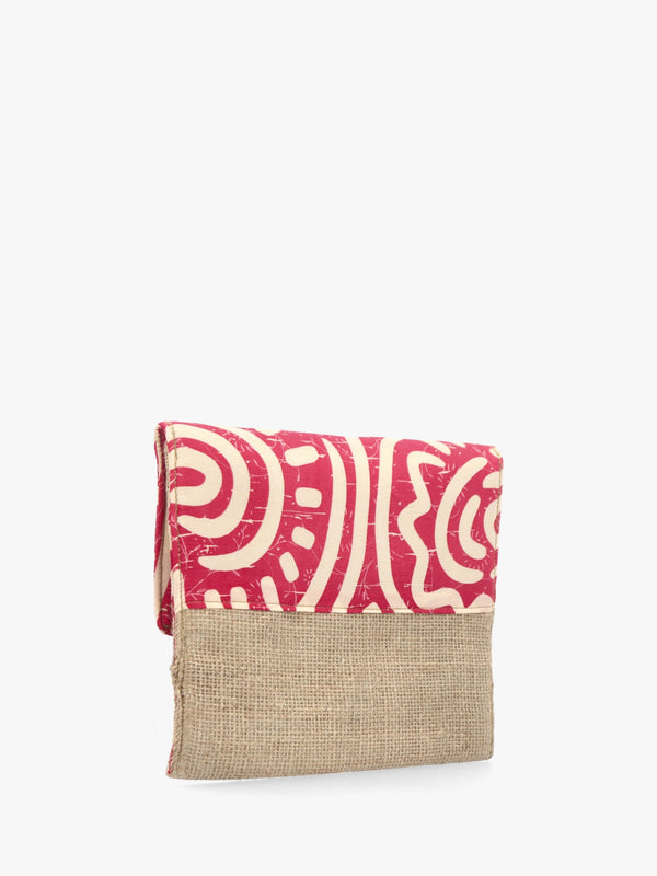 Multicoloured Pink Envelope Clutch Bag
