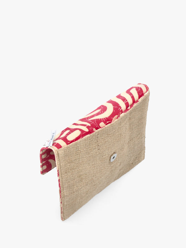 Multicoloured Pink Envelope Clutch Bag