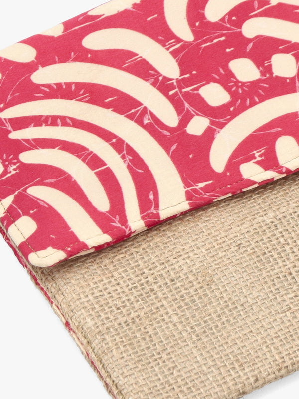 Multicoloured Pink Envelope Clutch Bag