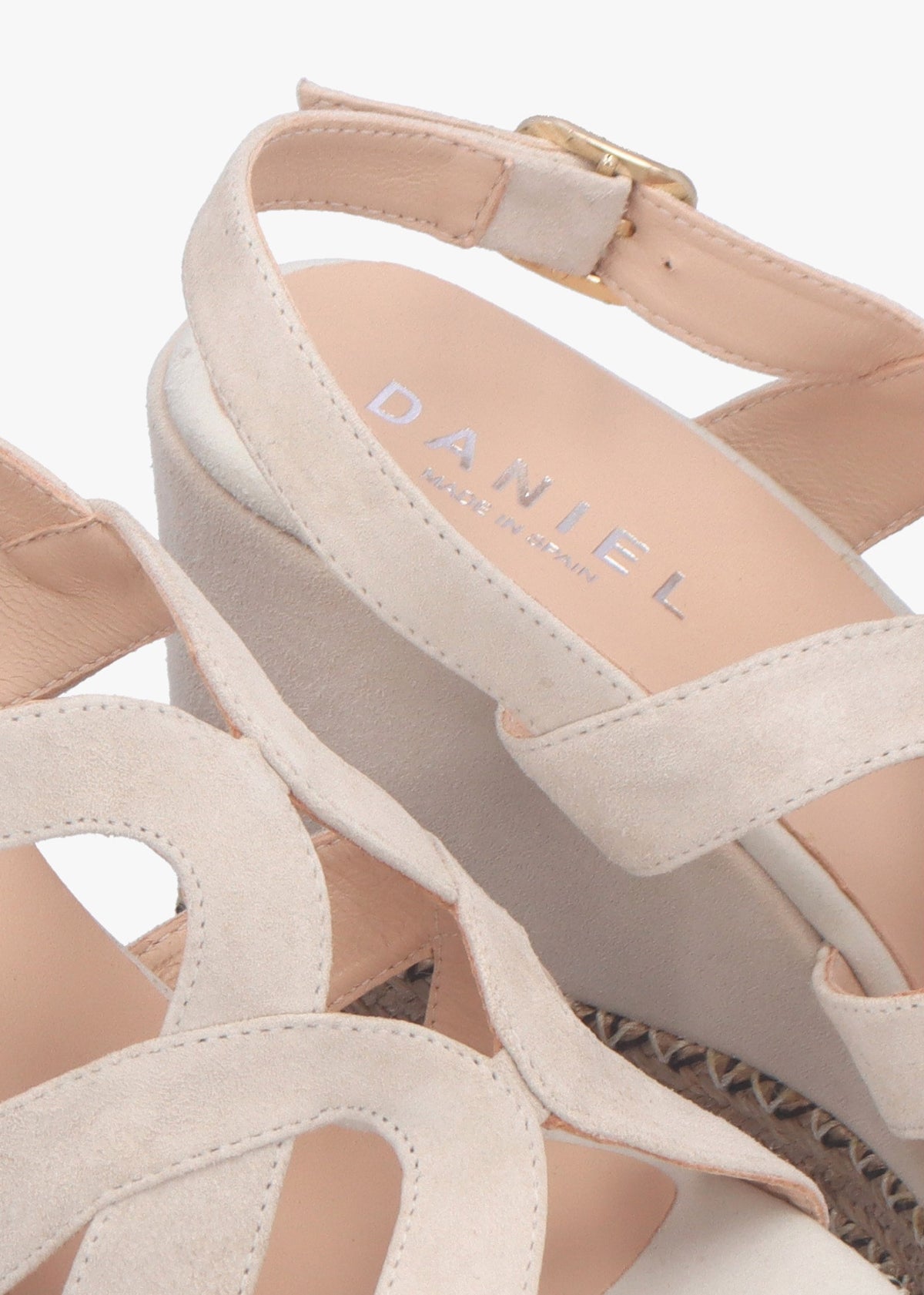 Josie Beige Suede Espadrille Wedge Sandals