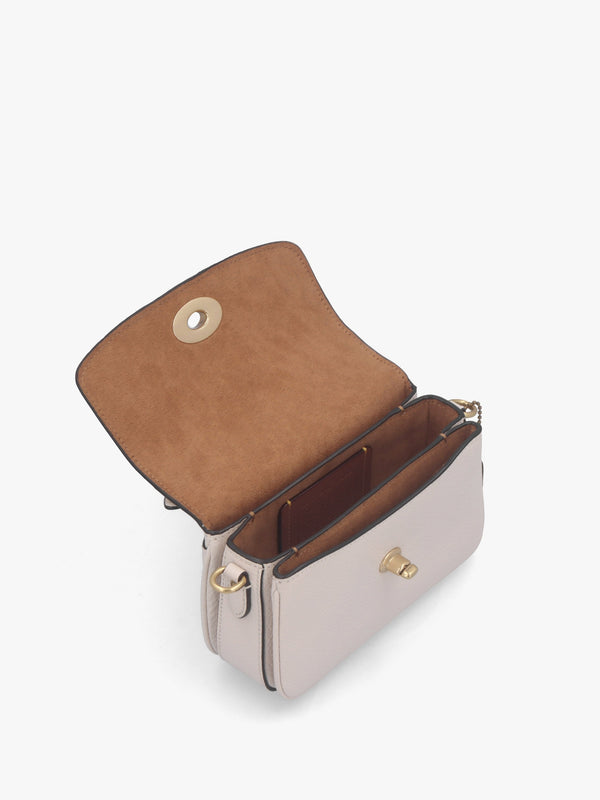 Cassie 17 Chalk Leather Cross-Body Bag