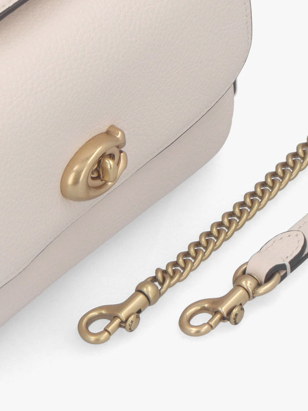 Cassie 17 Chalk Leather Cross-Body Bag