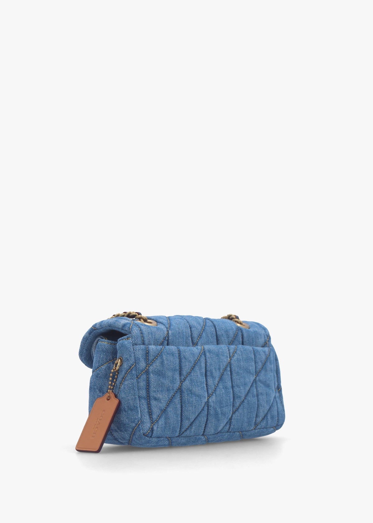 Tabby 20 Quilted Indigo Denim Shoulder Bag