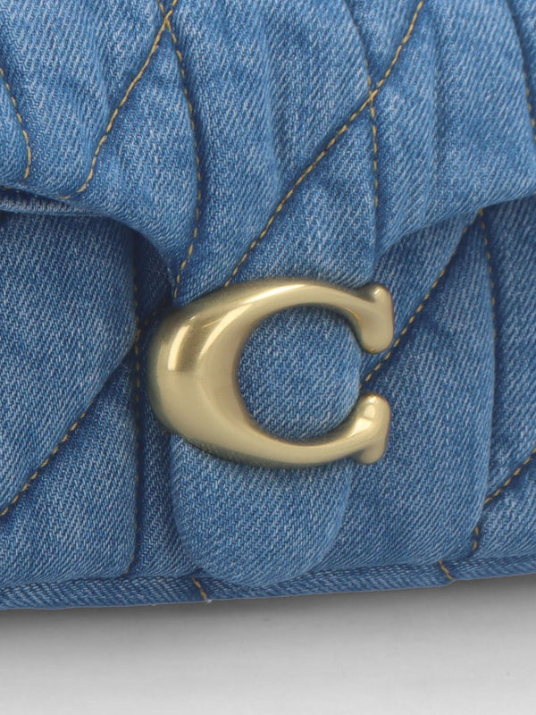 Tabby 20 Quilted Indigo Denim Shoulder Bag