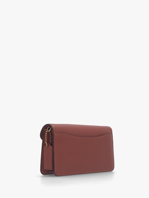 Tabby Signature Coated Canvas Tan Caramel Chain Clutch Bag