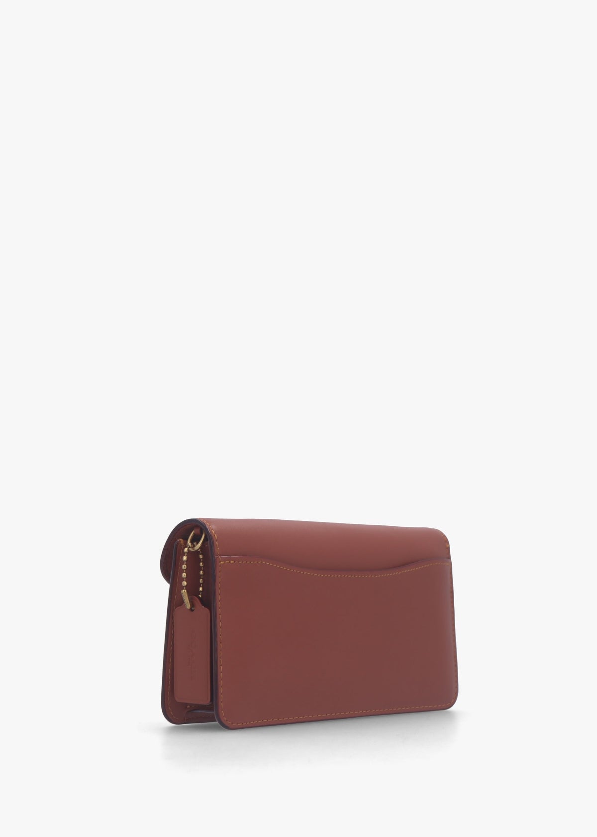 Tabby Signature Coated Canvas Tan Caramel Chain Clutch Bag