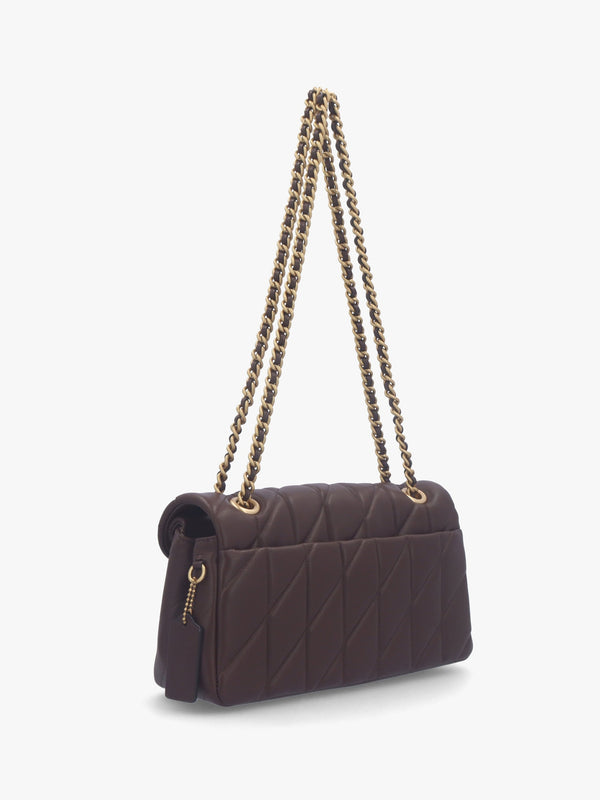 Tabby Quilted 26 Maple Leather Shoulder Bag