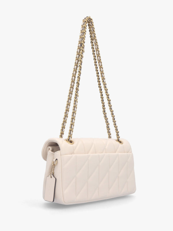 Tabby Quilted 26 Chalk Leather Shoulder Bag