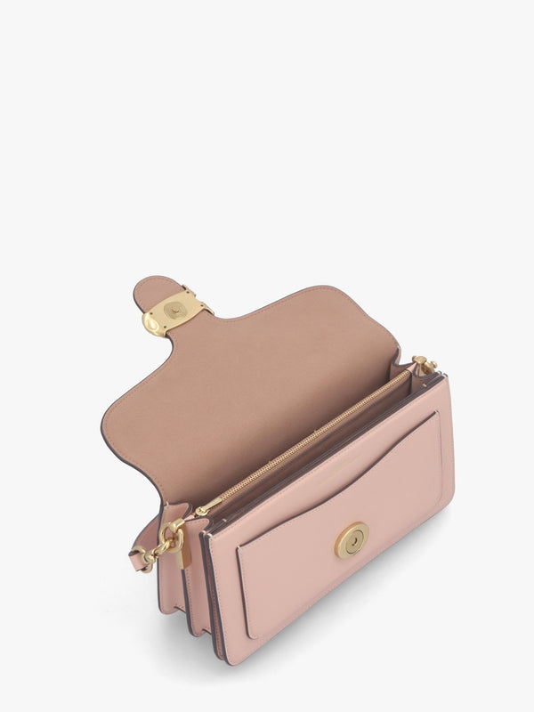 Tabby 26 Hammered Cream Nude Leather Shoulder Bag