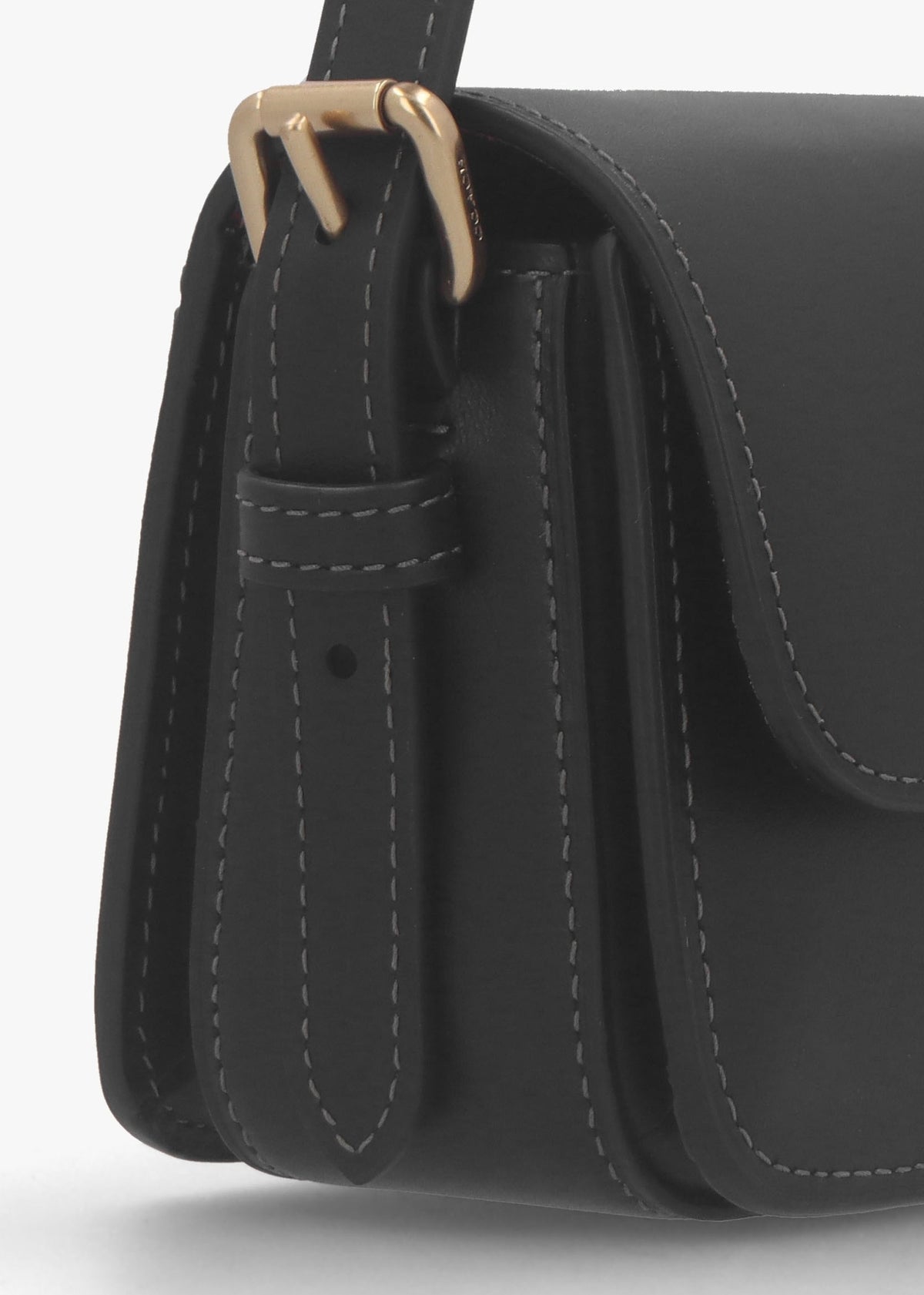 Zoe Black Leather Shoulder Bag