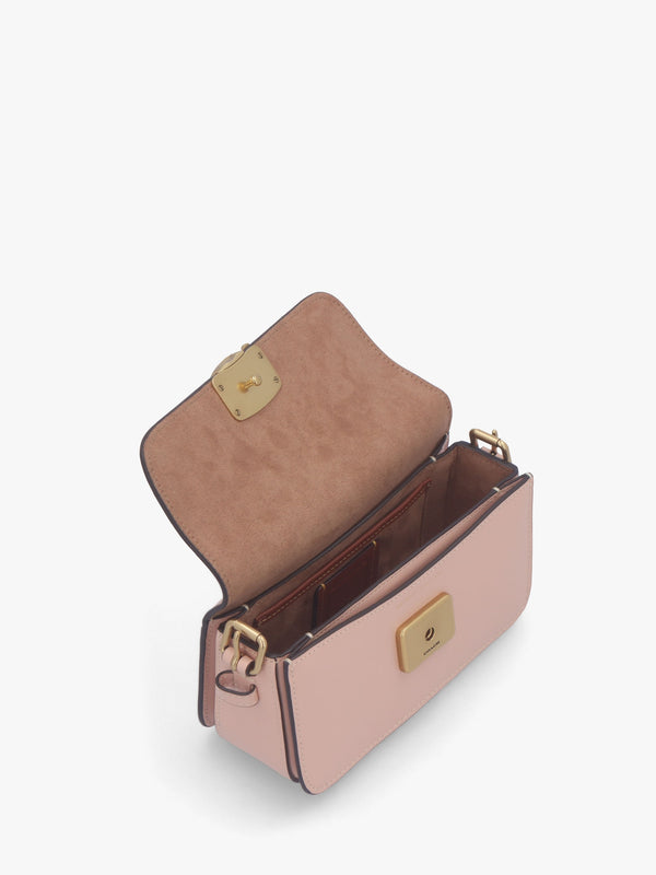 Zoe Cream Nude Leather Shoulder Bag