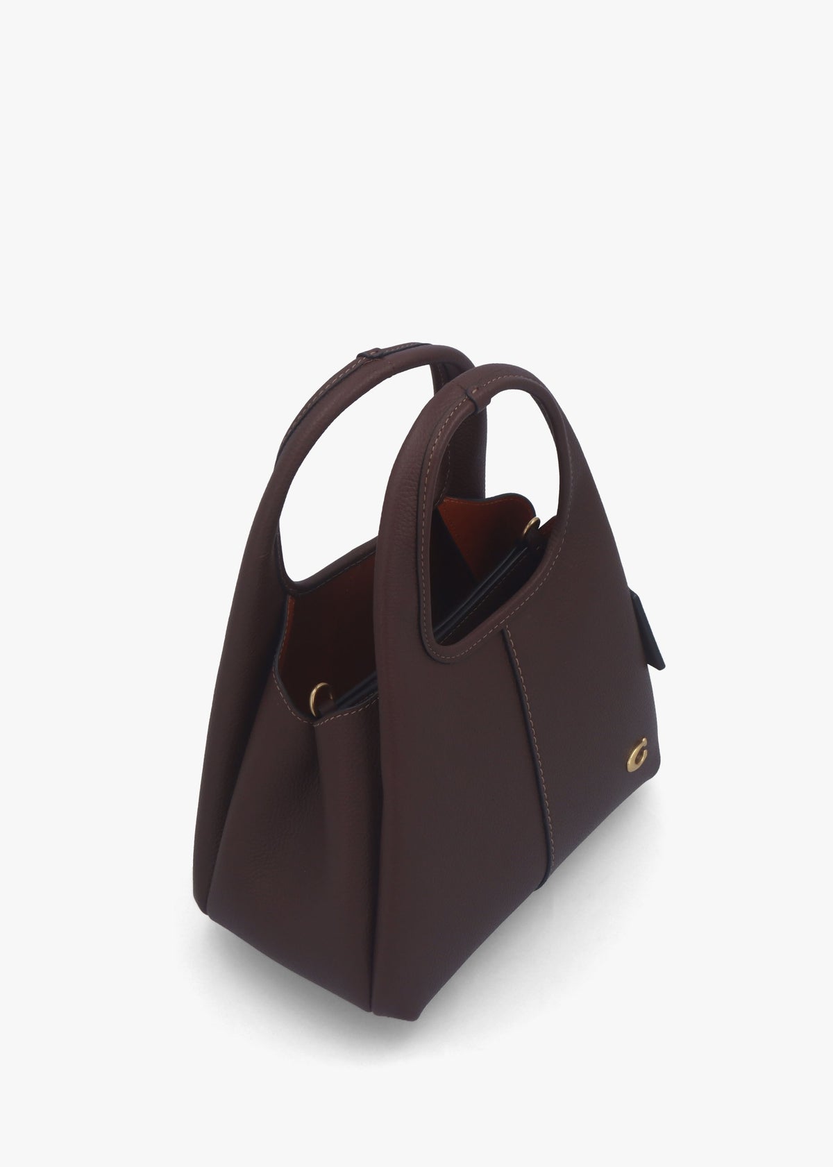 Lana 23 Brass Maple Leather Shoulder Bag